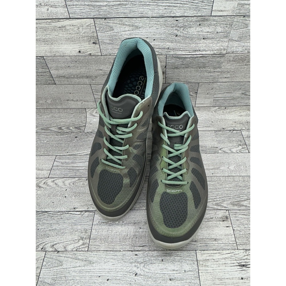 ECCO‎ Biom Shoes Womens Size 37 Gray Green Mesh Performance Athletic Walking